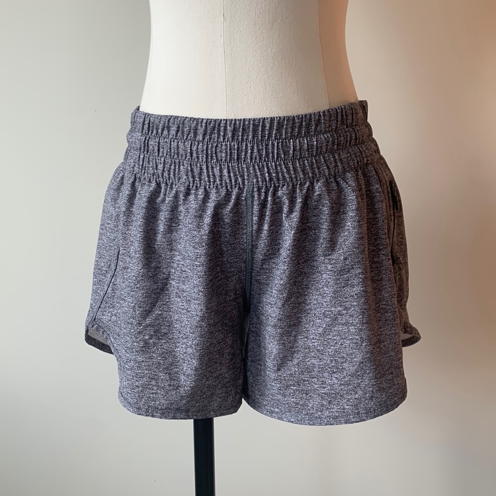 Lulu shorts size 10!! Heather gray/black!